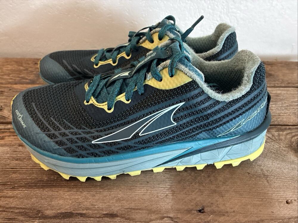 Altra Timp 2 Sneakers Gaiter Trap Running Trail Shoes Teal Lime Women Sz 6.5